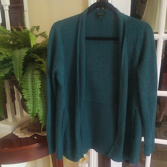 Talbots Sweaters - Talbot's Deep Teal Open Cardigan S M